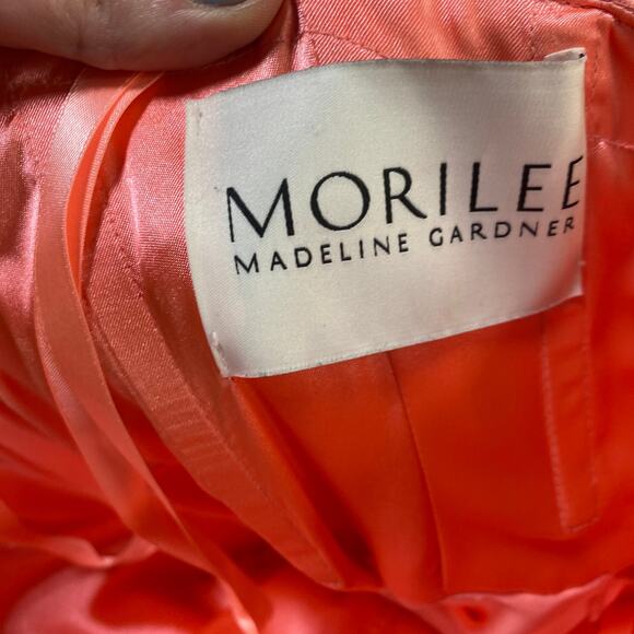 Morilee Gown Layered Tulle Strapless Beaded Embellished Bodice Pink NEW Womens 8 - Picture 10 of 13